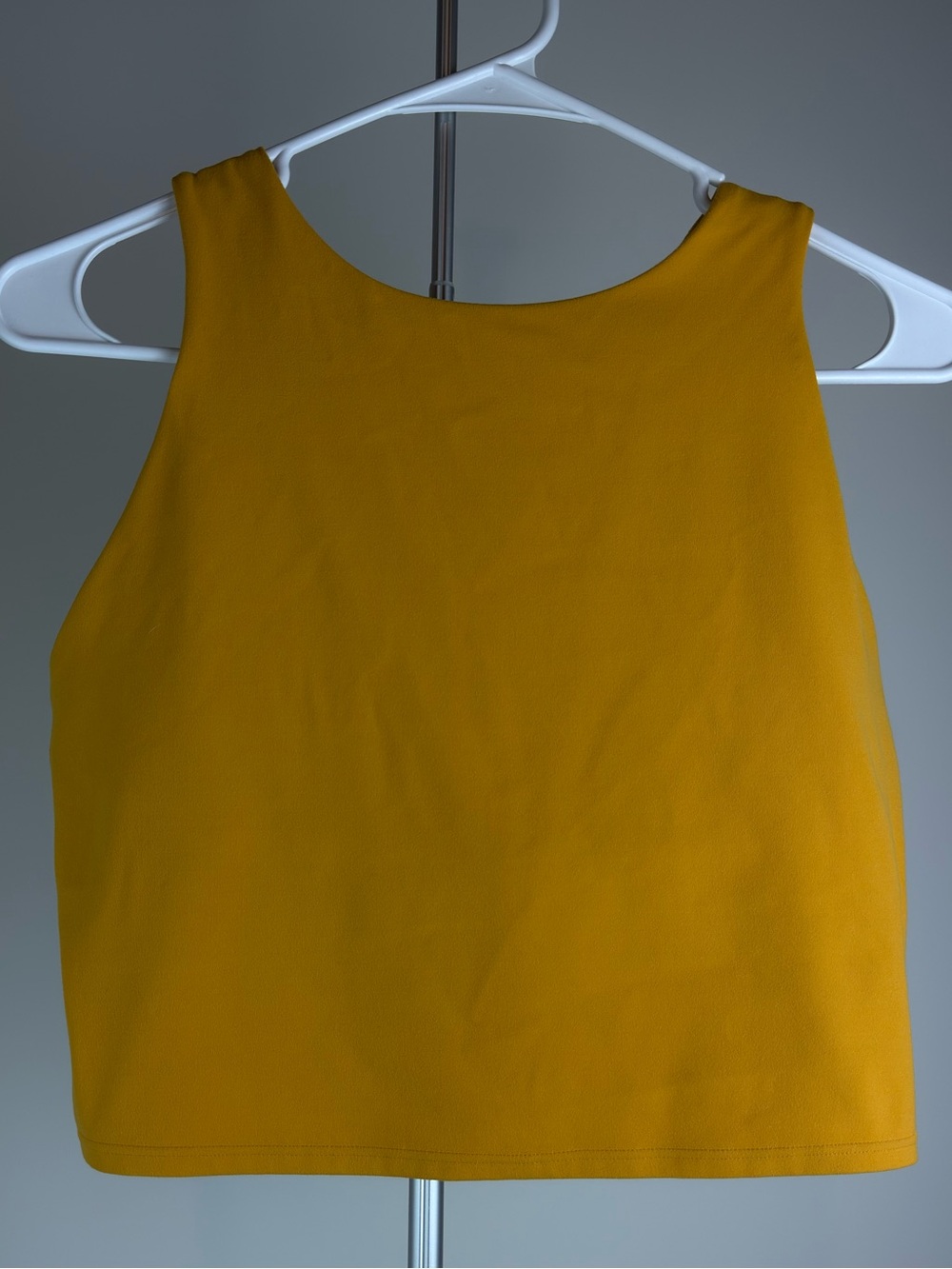 Athleta Conscious Crop Tank Top Sports Bra Yellow Gold